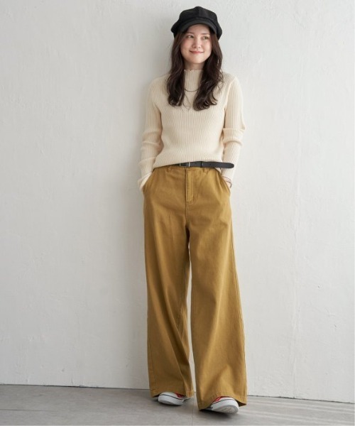 LBC（エルビーシー）の「襟フリルリブニット（ニット/セーター・レディース・ホワイト/ブラック/ターコイズブルー/杢グレー/イエロー・M/L）」の9枚目の写真