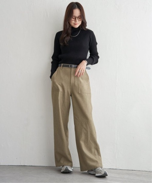 LBC（エルビーシー）の「襟フリルリブニット（ニット/セーター・レディース・ホワイト/ブラック/ターコイズブルー/杢グレー/イエロー・M/L）」の10枚目の写真