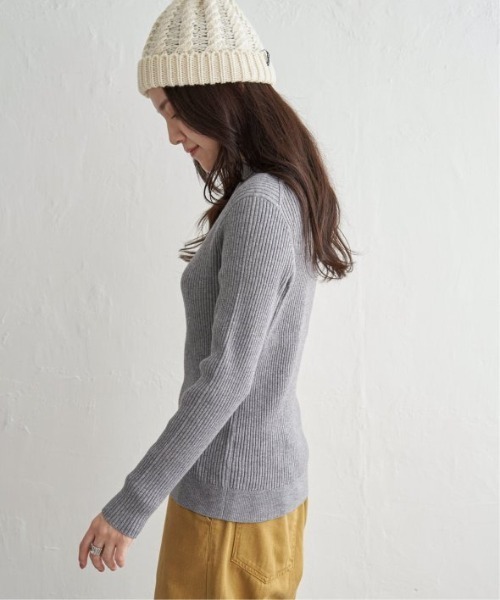 LBC（エルビーシー）の「襟フリルリブニット（ニット/セーター・レディース・ホワイト/ブラック/ターコイズブルー/杢グレー/イエロー・M/L）」の16枚目の写真