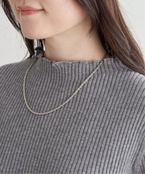 LBC（エルビーシー）の「襟フリルリブニット（ニット/セーター・レディース・ホワイト/ブラック/ターコイズブルー/杢グレー/イエロー・M/L）」の19枚目の写真