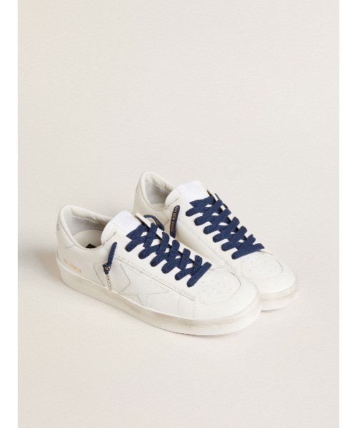 GOLDEN GOOSE(ゴールデングース)の「シューレース コットン(ネイビーブルー) コントラストロゴ(ゴールド)(シューズ小物/雑貨・レディース・ネイビー・110/130)」の3枚目の写真