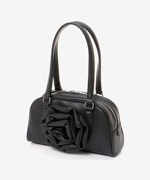 MAJESTIC LEGON（マジェスティックレゴン）の「フロントローズクラシカルバッグ（ハンドバッグ・レディース・ホワイト系その他2/ブラック/ボルドー・FREE）」の14枚目の写真