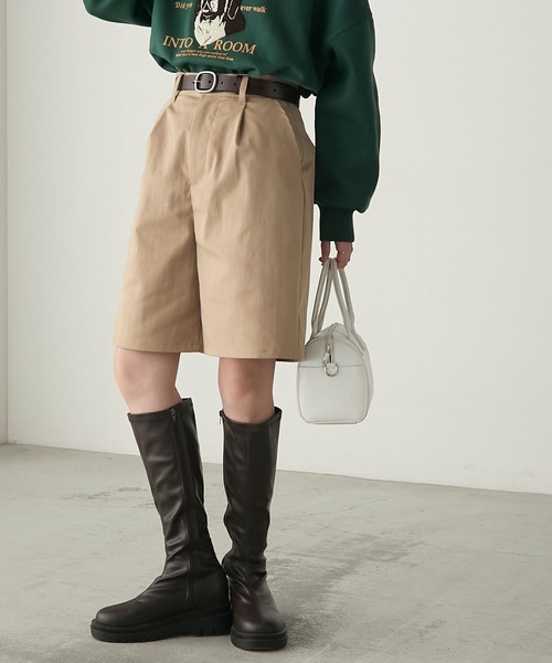 BONLECILL（ボンルシール）の「スクエアバックルレザーギャリソンベルト（ベルト・レディース・ブラウン/ブラック・FREE）」の11枚目の写真