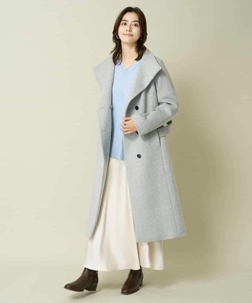 a.v.v（アーヴェヴェ）の「ゆるVネックニット（ニット/セーター・レディース・ダークインディゴブルー/チャコールグレー・34/36/38/40/42）」の14枚目の写真