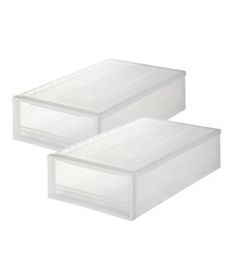 旧サイズ：引出式・横ワイド・小〕ポリプロピレン 収納ケース ワイド