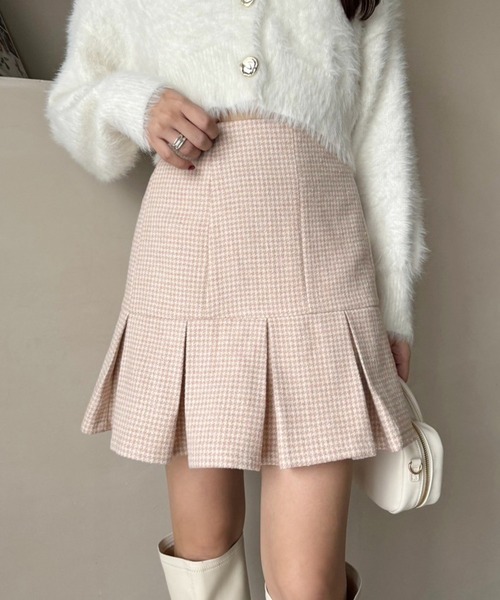 one after another NICE CLAUP（ワンアフターアナザーナイスクラップ）の「【Holiday collection】ボックスプリーツミニスカート（スカート・レディース・ピンク系その他/アイボリー/ブラック/モカ/ブラウン系その他・SMALL/MEDIUM）」の5枚目の写真