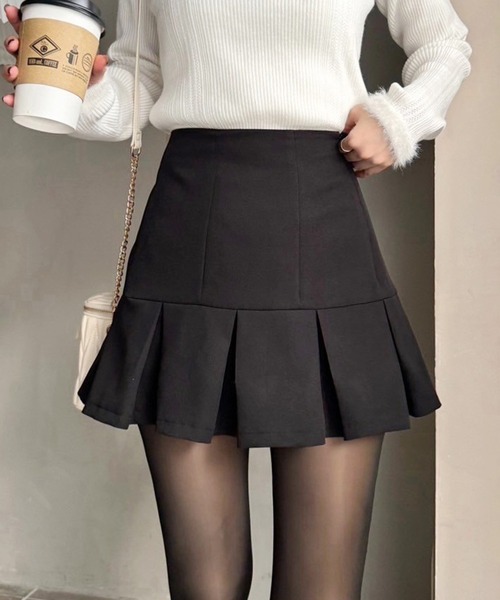 one after another NICE CLAUP（ワンアフターアナザーナイスクラップ）の「【Holiday collection】ボックスプリーツミニスカート（スカート・レディース・ピンク系その他/アイボリー/ブラック/モカ/ブラウン系その他・SMALL/MEDIUM）」の3枚目の写真