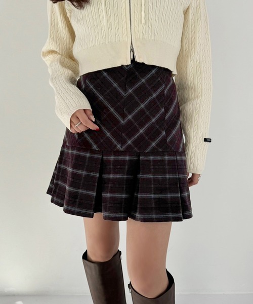 one after another NICE CLAUP（ワンアフターアナザーナイスクラップ）の「【Holiday collection】ボックスプリーツミニスカート（スカート・レディース・ピンク系その他/アイボリー/ブラック/モカ/ブラウン系その他・SMALL/MEDIUM）」の7枚目の写真