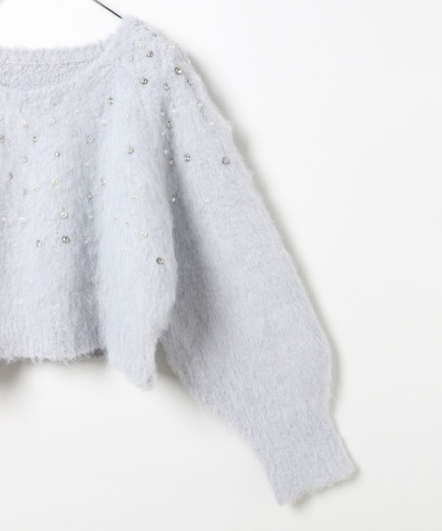 Heather（ヘザー）の「ランダムビジューニット　250160（ニット/セーター・レディース・ブルー/グレー/オフホワイト・FREE）」の7枚目の写真