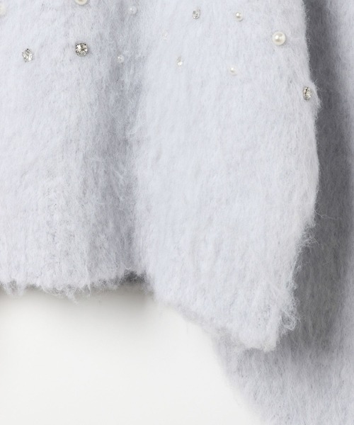 Heather（ヘザー）の「ランダムビジューニット　250160（ニット/セーター・レディース・ブルー/グレー/オフホワイト・FREE）」の9枚目の写真