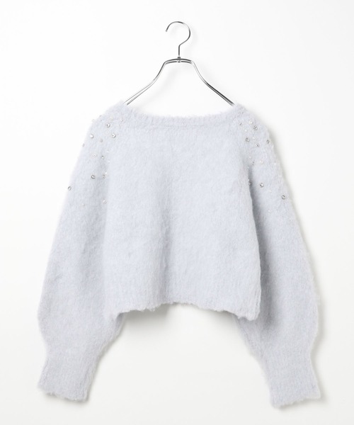 Heather（ヘザー）の「ランダムビジューニット　250160（ニット/セーター・レディース・ブルー/グレー/オフホワイト・FREE）」の10枚目の写真