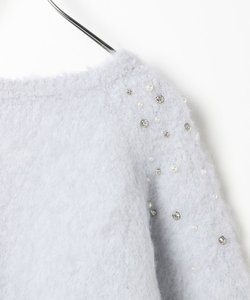 Heather（ヘザー）の「ランダムビジューニット　250160（ニット/セーター・レディース・ブルー/グレー/オフホワイト・FREE）」の11枚目の写真