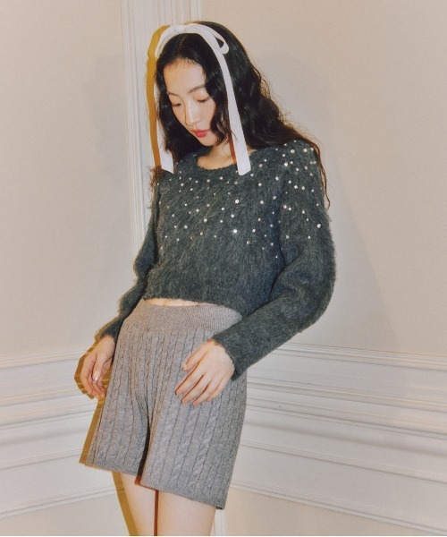 Heather（ヘザー）の「ランダムビジューニット　250160（ニット/セーター・レディース・ブルー/グレー/オフホワイト・FREE）」の17枚目の写真