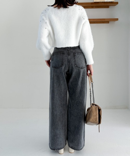 Heather（ヘザー）の「ランダムビジューニット　250160（ニット/セーター・レディース・ブルー/グレー/オフホワイト・FREE）」の21枚目の写真