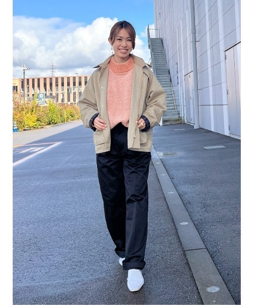 Right-on（ライトオン）の「Other(ソノタ)【レディース】地柄モールモックネックニット（ニット/セーター・レディース・ブルー/オレンジ・M/L/XL）」の15枚目の写真