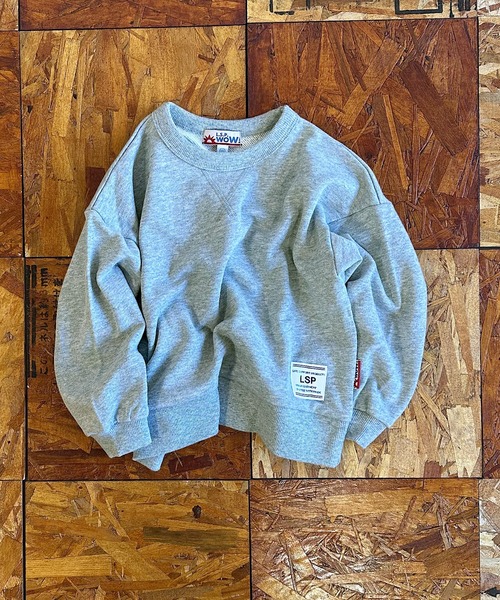 MARKEY'S（マーキーズ）の「【LSP WOW!】無地裏毛トレーナー/カラバリ20色（スウェット・キッズ・ライトピンク/レッド/グリーン/キャメル/ネイビー/チャコール/ブラウン/ブラック/モカ/パープル/ラベンダー/ミント/イエロー/オレンジ/サンドベージュ/ブルー/グレー/オフホワイト/ライトブルー/カーキ・100/90/80/110/130/120）」の3枚目の写真
