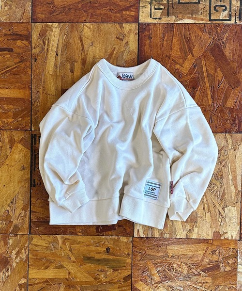 MARKEY'S（マーキーズ）の「【LSP WOW!】無地裏毛トレーナー/カラバリ20色（スウェット・キッズ・ライトピンク/レッド/グリーン/キャメル/ネイビー/チャコール/ブラウン/ブラック/モカ/パープル/ラベンダー/ミント/イエロー/オレンジ/サンドベージュ/ブルー/グレー/オフホワイト/ライトブルー/カーキ・100/90/80/110/130/120）」の2枚目の写真