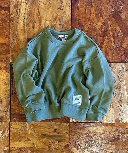 MARKEY'S（マーキーズ）の「【LSP WOW!】無地裏毛トレーナー/カラバリ20色（スウェット・キッズ・ライトピンク/レッド/グリーン/キャメル/ネイビー/チャコール/ブラウン/ブラック/モカ/パープル/ラベンダー/ミント/イエロー/オレンジ/サンドベージュ/ブルー/グレー/オフホワイト/ライトブルー/カーキ・100/90/80/110/130/120）」の8枚目の写真