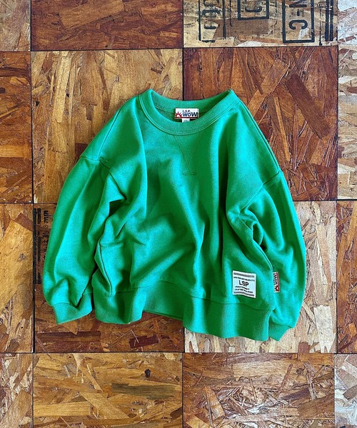 MARKEY'S（マーキーズ）の「【LSP WOW!】無地裏毛トレーナー/カラバリ20色（スウェット・キッズ・ライトピンク/レッド/グリーン/キャメル/ネイビー/チャコール/ブラウン/ブラック/モカ/パープル/ラベンダー/ミント/イエロー/オレンジ/サンドベージュ/ブルー/グレー/オフホワイト/ライトブルー/カーキ・100/90/80/110/130/120）」の9枚目の写真