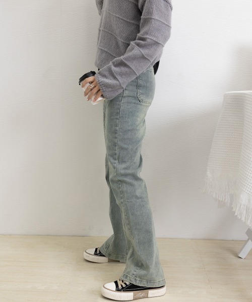 Miniministore(ミニミニストア)の「セミフレアデニムパンツ ヴィンテージ風(デニムパンツ・レディース・ブルー・M/L/XL)」の15枚目の写真
