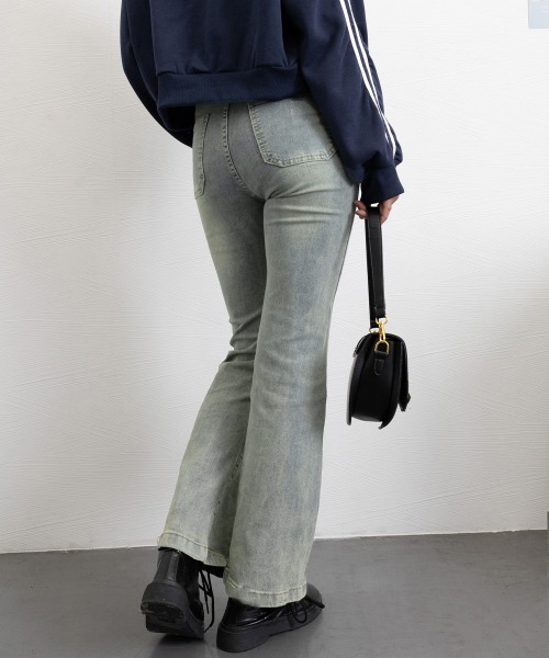 Miniministore(ミニミニストア)の「セミフレアデニムパンツ ヴィンテージ風(デニムパンツ・レディース・ブルー・M/L/XL)」の22枚目の写真