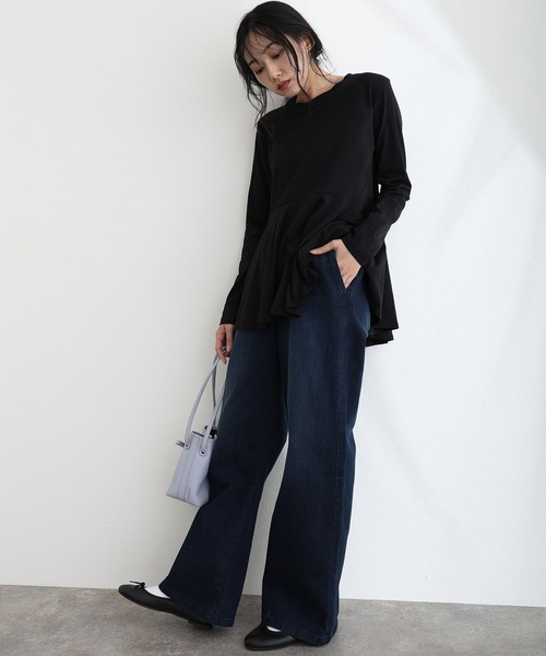 yori ダブルフレアカットソー　白 美品 yori ダブルフレアカットソー - メルカリ