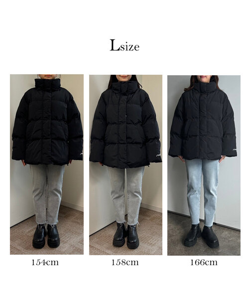 prose verse ブラック ダウンジャケット Mサイズ prose verse（プロズヴェール）の「【MOMO】袖刺繍スタンドネック中綿