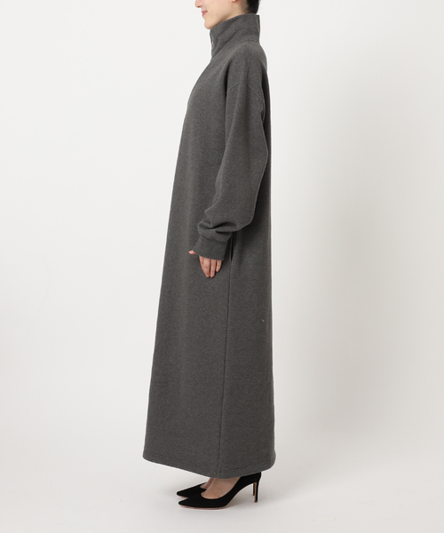 ハーフジップスウェットドレス（ワンピース）｜EVERYDAY I LIKE