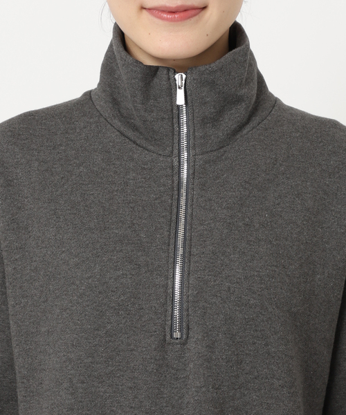 ハーフジップスウェットドレス（ワンピース）｜EVERYDAY I LIKE