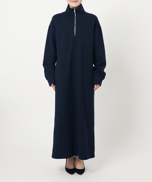 EVERYDAY I LIKE. ハーフジップスウェットドレス ネイビー ハーフジップスウェットドレス（ワンピース）｜EVERYDAY I LIKE