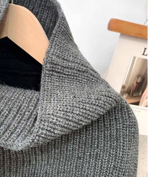 paravion(パラビオン)の「ニットマフラー(マフラー・レディース・グレー/ブラック/ホワイト/ブラウン・FREE)」の9枚目の写真