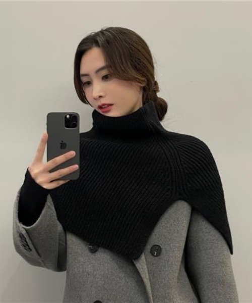 paravion(パラビオン)の「ニットマフラー(マフラー・レディース・グレー/ブラック/ホワイト/ブラウン・FREE)」の7枚目の写真