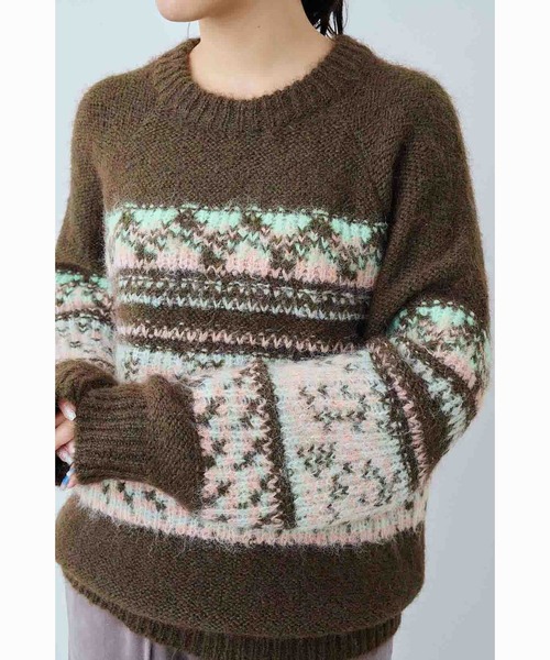 MEDE19F(メデジュウキュウ)の「MEDE19F ノスタルジックな裏遣いニット(ニット/セーター・レディース・ブラウン系その他/ベージュ系その他・M/L/LL/3L)」の9枚目の写真