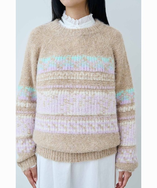 MEDE19F(メデジュウキュウ)の「MEDE19F ノスタルジックな裏遣いニット(ニット/セーター・レディース・ブラウン系その他/ベージュ系その他・M/L/LL/3L)」の11枚目の写真