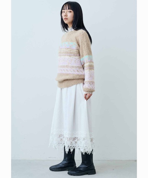 MEDE19F(メデジュウキュウ)の「MEDE19F ノスタルジックな裏遣いニット(ニット/セーター・レディース・ブラウン系その他/ベージュ系その他・M/L/LL/3L)」の18枚目の写真