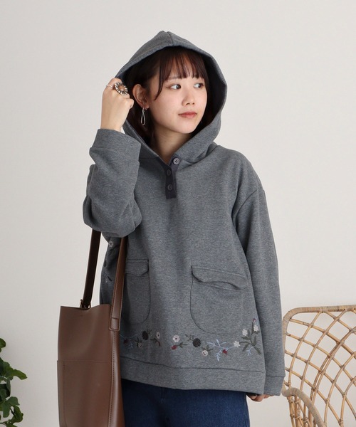 EMAGO 花刺繍ﾊﾟｰｶｰ（パーカー）｜Emago（イマゴ）のファッション