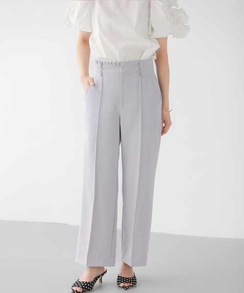 Fit more（フィットモア）の「【ZOZO限定商品】ウエストフリルワイドパンツ（その他パンツ・レディース・ホワイト/ブラック/ライラック・M/S/PS）」の22枚目の写真