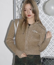 MSGirl（エムエスジーガール）の「ヴィンテージライクダブルジップニットパーカー（パーカー）」