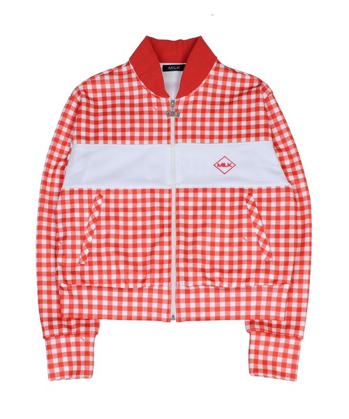 MILK（ミルク）の「ギンガム Girl ジップアップ トップス（ブルゾン・レディース・B/C/A・FREE）」の6枚目の写真