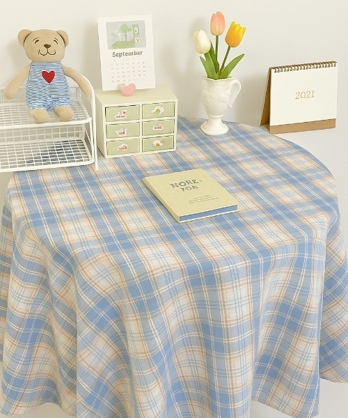 セール】パステル チェック柄 マルチクロス カバー ブランケット