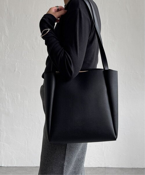 LBC(エルビーシー)の「合皮ミドルトートバッグ(トートバッグ・レディース・ベージュ/ライトグレー/ブラック/グレイッシュベージュ・FREE)」の16枚目の写真