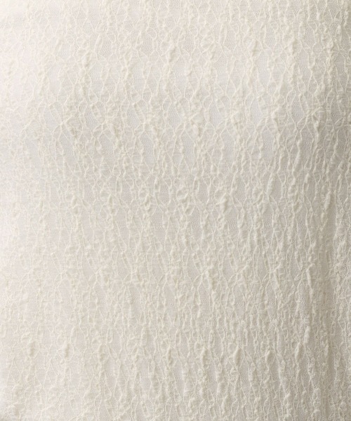 GLOBAL WORK（グローバルワーク）の「MATINEE LINE/レースシアー長袖T/288775（Tシャツ/カットソー・レディース・ブラック/アイボリー/オフホワイト・MEDIUM/LARGE）」の9枚目の写真