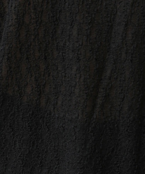 GLOBAL WORK（グローバルワーク）の「MATINEE LINE/レースシアー長袖T/288775（Tシャツ/カットソー・レディース・ブラック/アイボリー/オフホワイト・MEDIUM/LARGE）」の10枚目の写真