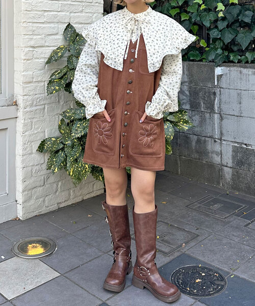 HELLO.SANFRANCISCO(ハローサンフランシスコ)の「【HELLO.SANFRANCISCO/ハローサンフランシスコ】ビックカラー付け襟ブラウス(シャツ/ブラウス・レディース・アイボリー/ブラック・ONE SIZE)」の7枚目の写真