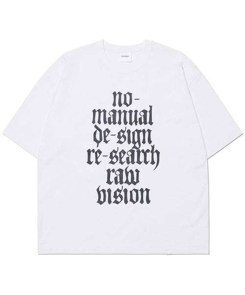 NOMANUAL(NOMANUAL)の「A'GEM/9 × .kom 『NOMANUAL/ノーマニュアル』 RAW VISION T-SHIRT/RAW ビジョン TEE(Tシャツ/カットソー・レディース・ホワイト/ブラック・L/M)」の11枚目の写真