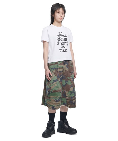 NOMANUAL(NOMANUAL)の「A'GEM/9 × .kom 『NOMANUAL/ノーマニュアル』 RAW VISION T-SHIRT/RAW ビジョン TEE(Tシャツ/カットソー・レディース・ホワイト/ブラック・L/M)」の5枚目の写真