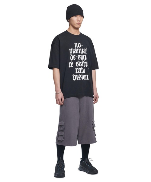 NOMANUAL(NOMANUAL)の「A'GEM/9 × .kom 『NOMANUAL/ノーマニュアル』 RAW VISION T-SHIRT/RAW ビジョン TEE(Tシャツ/カットソー・レディース・ホワイト/ブラック・L/M)」の7枚目の写真
