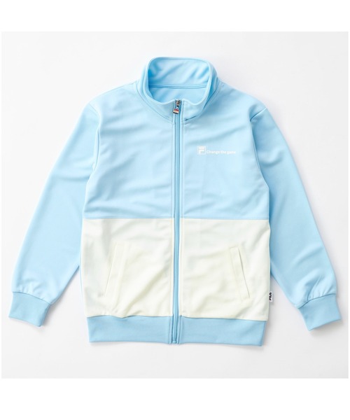 FILA（フィラ）の「切り替えデザインジャージ上下セット（ジャージ・キッズ・ラベンダー/サックスブルー・120/130/140/150/160）」の11枚目の写真