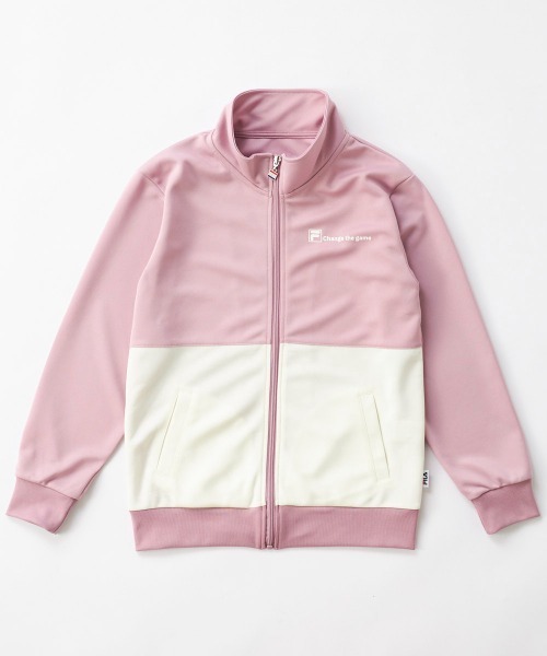FILA（フィラ）の「切り替えデザインジャージ上下セット（ジャージ・キッズ・ラベンダー/サックスブルー・120/130/140/150/160）」の19枚目の写真