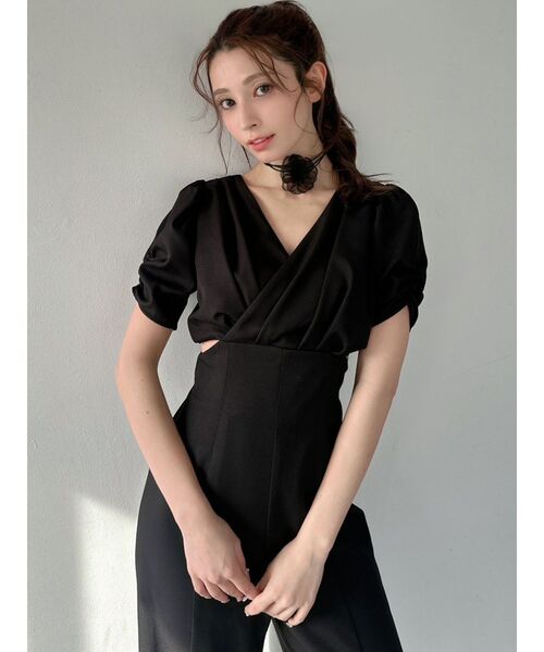 RESEXXY（リゼクシー）の「フラワーモチーフシアーコサージュ（チョーカー・レディース・アイボリー/ブラック・FREE）」の4枚目の写真